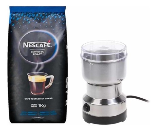 Nescafé En Grano Espresso Roast + Molinillo Eléctrico