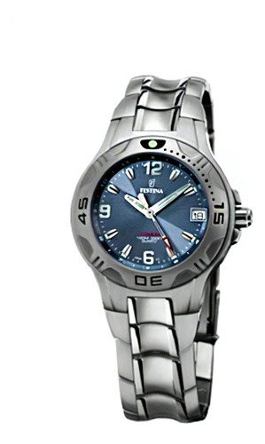 Reloj Festina Mujer Titanium 100m Sumergible F8989.3 Color de la malla Plateado Color del bisel Plateado Color del fondo Azul