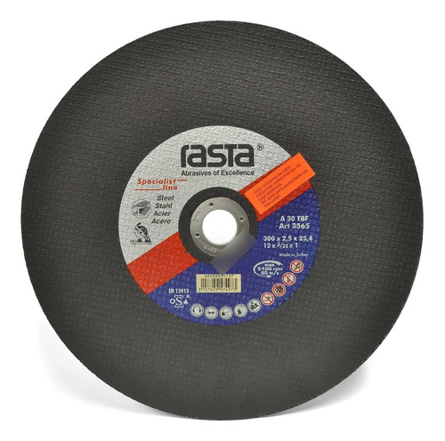 Disco De Corte Metal Rasta Tronzadora 12  (300x2,5x25mm)