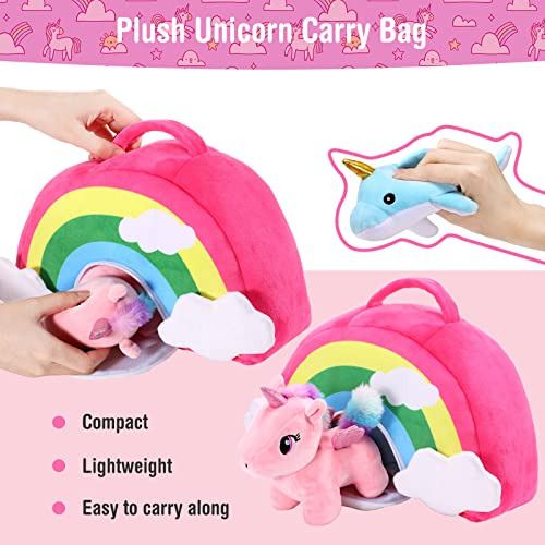 Conjunto De 6 Juguetes De Peluche De Unicornio Aoriher Con