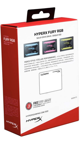 Kingston Ssd Disco Solido Fury 240gb Rgb Original Nuevo