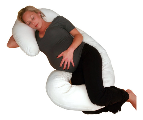 Comfort Body Pillow White - Funda De Almohada De Embarazo -