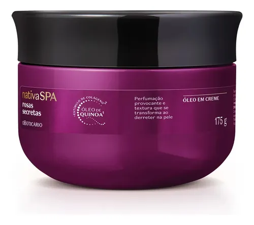 O Boticário Nativa Spa Óleo Em Creme Rosas Secretas 175g