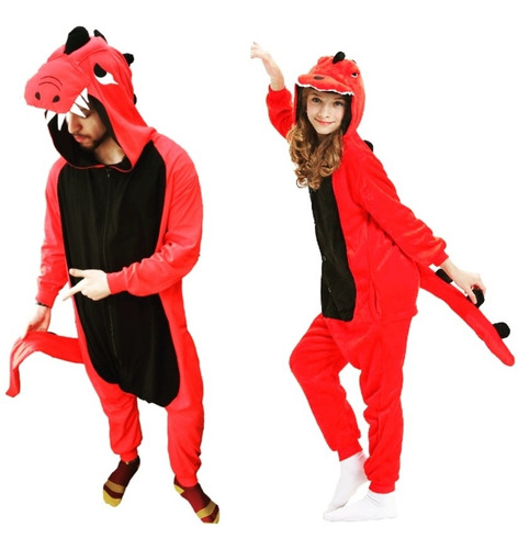 Pijamas Dinosaurio Rojo Pará Adultos Unisex 