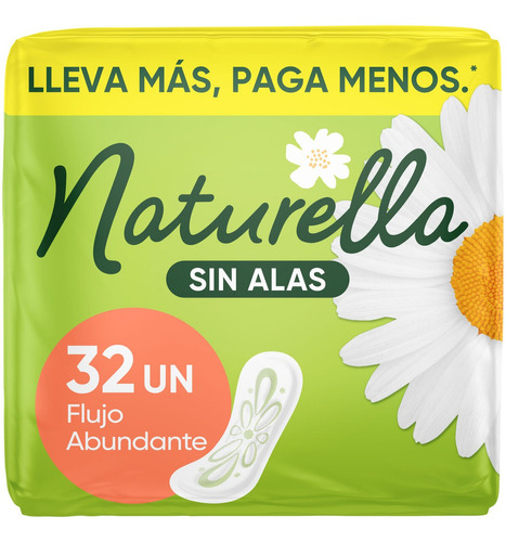 Toallas Femeninas Naturella Regular Sin Alas 32 Unidades