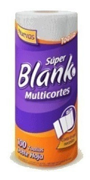 Rollo Toalla De Cocina Multicortes Super Blank 10 Mts 100 Ho