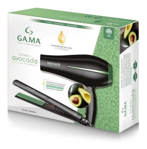 Ga.ma Italy Combo Planchita Avocado Secador De Pelo 2200w