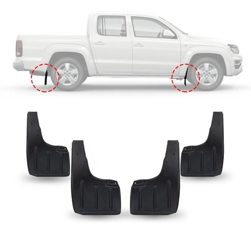 4 Para Barro (para-lama)  Amarok Vw Dianteiro E Traseiro 