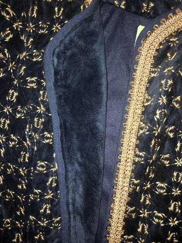 Saco Largo Rapsodia S Totalmente Bordado Azul India Velvet