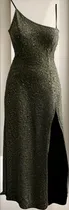 Comprar Vestido Lurex Dorado Con Tajo Fiesta Egresada Gala Madrina