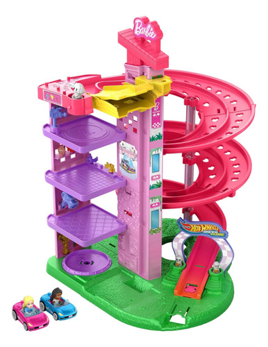 Hot Wheels Racerverse Barbie Pista Carreras En Espiral