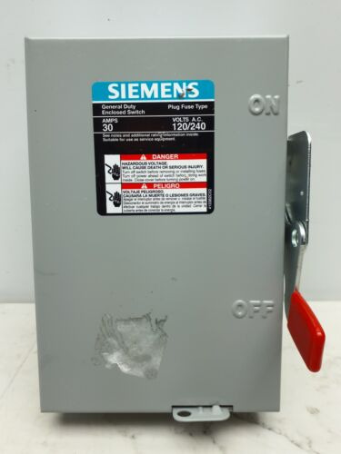 Siemens Lf211n 30 Amp, 2 Pole, 240-volt, Plug Fused, Gen Zzk