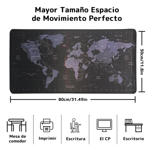 Para Alfombrilla De Ratón For Gamers, 800 X 300 X 3 Mm, Xxl,