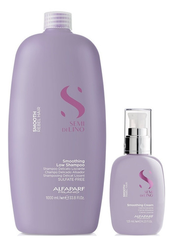 Shampoo Anti Frizz Sin Sal 1000ml + Crema Alfaparf Smooth