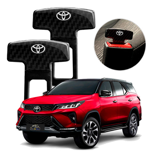 Par Fivela Trava Cinto Anti Som Toyota Sw4 Yaris Hilux Rav4