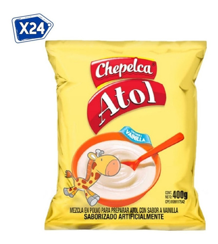 Bulto Atol Sabor A Vainilla Chepelca 400gr 24 Unds