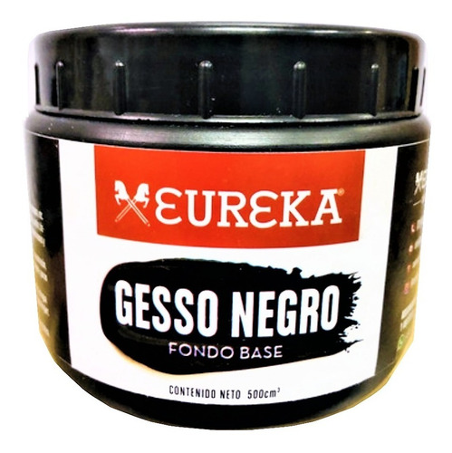 Eureka Gesso Fondo Base Color Negro X 500 Cc 