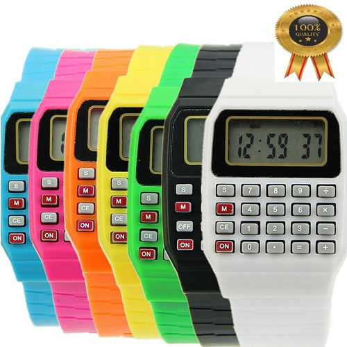 Relógio Calculadora Digital  Ou Modelo Casio F-91w Topseller