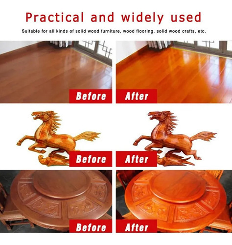 Cera Para Pulir Madera Natural Eelhoe Para Muebles, 2 Unidad