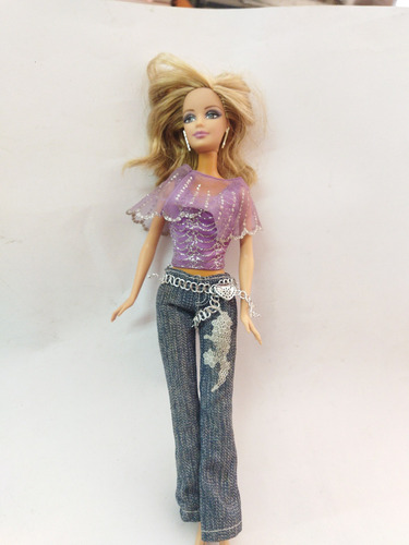 Barbie Ropa Blusa Morado Jeans 1999