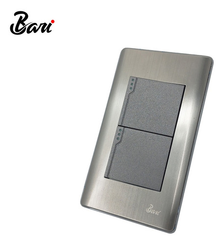 Interruptor Doble Serie Metallo Bari