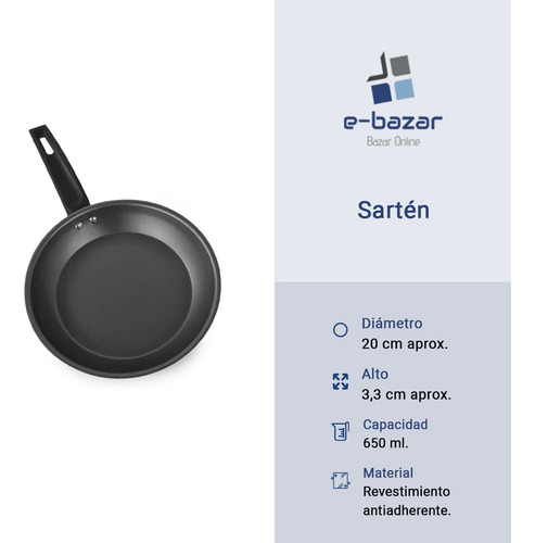 Sarten Francesa Aluminio Panelux Magnific 20 Cm Grafito