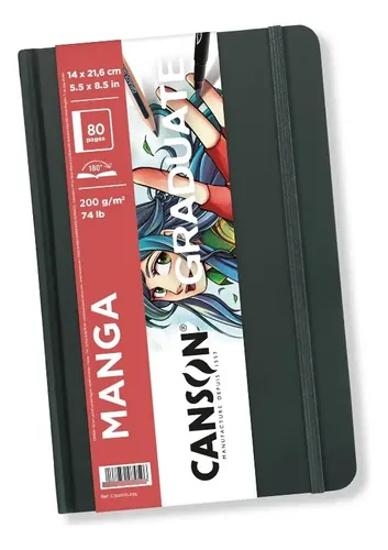 Caderno Canson Graduate Manga 14x21,6cm 40h 200g