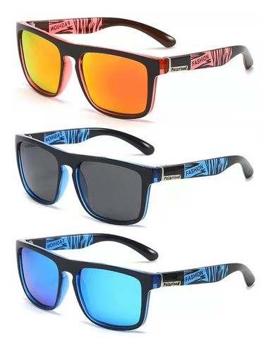 3piezas Lentes De Sol Gafas Polarizadas Uv400 Moda Deportivo