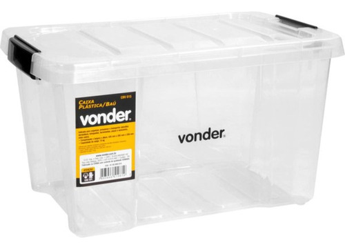 Caixa Plstica Transparente 43,5 X 28,5 X  - Vonder