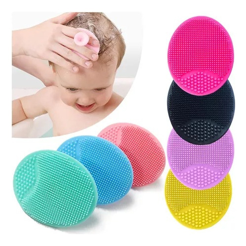 Set X3 Cepillo De Silicona Para Bebé Ducha Baño Masaje