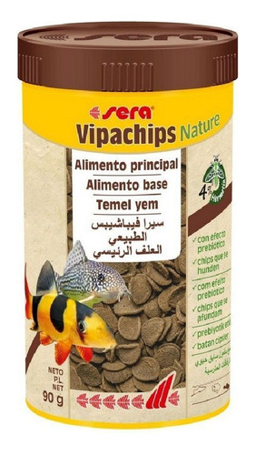 Ração Para Peixes De Fundo Vipachips Nature 90g Sera