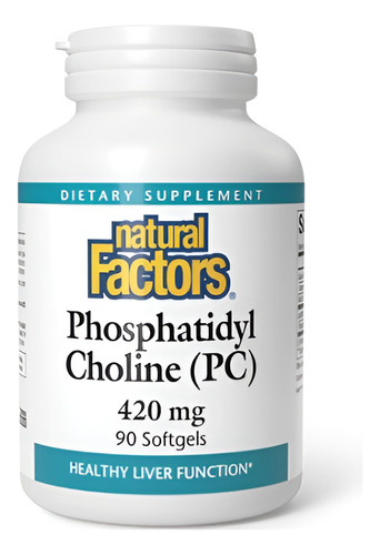Fosfatidilcolina 420 Mg 90 Softgels Natural Factors Sin Sabor
