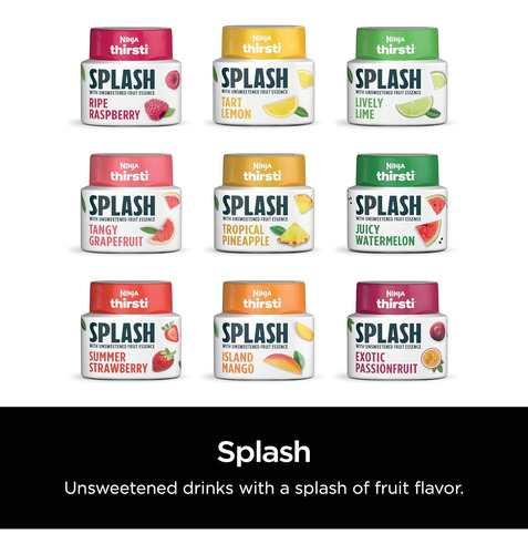 Gotas De Agua Con Sabor Ninja Thirsti, Splash Con Esencia De