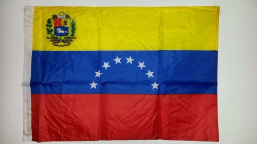 Imagen 1 de 5 de Bandera Tricolor Venezuela Escudo 90x60cm Oferta