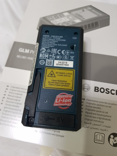 Distanciometro Bosch Glm 80 Inclinometro (Usado)