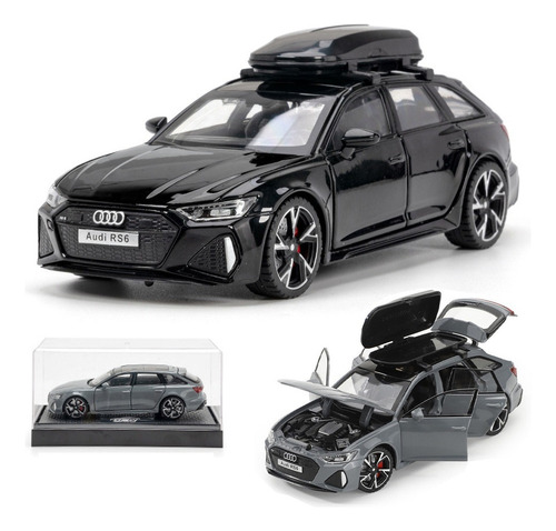 Coche Audi Rs6 Avant Miniatura De Metal Con Luces Y Sonido .