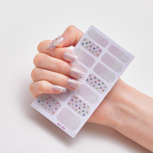 Tiras De Esmalte De Uñas: Envolturas Adhesivas Con Lima Y B