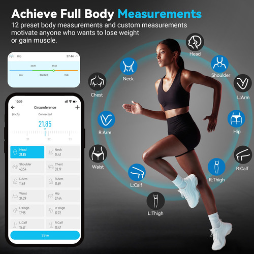 Fita Métrica Smart Body Ablegrid Recarregável Com Aplicativo