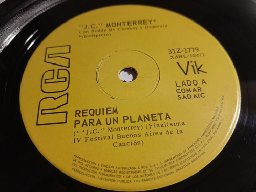 Simple - J.c. Monterrey - Requiem Para Un Planeta - 1970