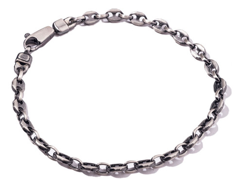 Pulsera Carmín Kalesi De Plata 925 Con Baño De Rutenio Ss