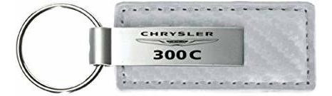 Chrysler 300c Blanca De Fibra De Carbono Llaveros De Cuero C