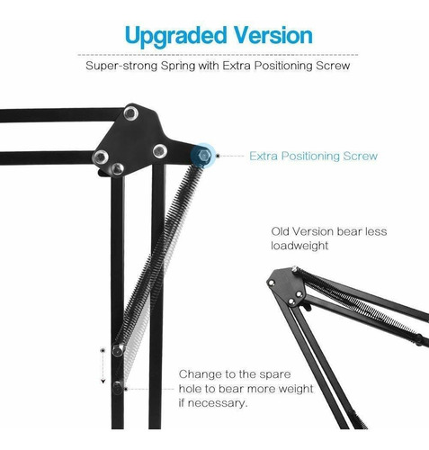 Imagen 4 de 4 de Brazo + Antipops Para Blue Yeti Y Otros Microfonos Streaming
