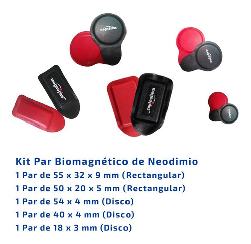 Imanes Neodimio Forrado Par Biomagnetico Kit Mixto
