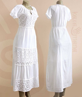 vestido branco longo boho