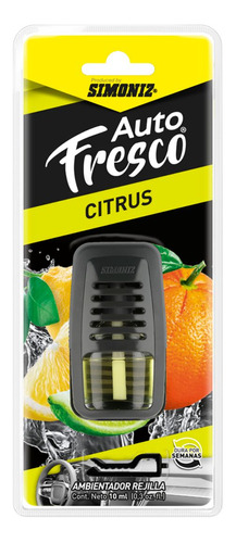 Ambientador Rejilla Citrus 10 Ml Simoniz