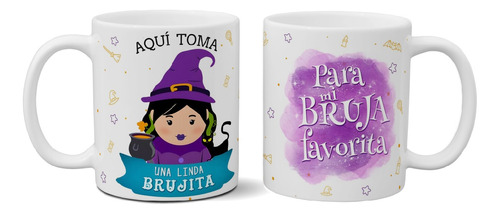 Taza De Cerámica Mi Bruja Favorita Exclusiva Importada