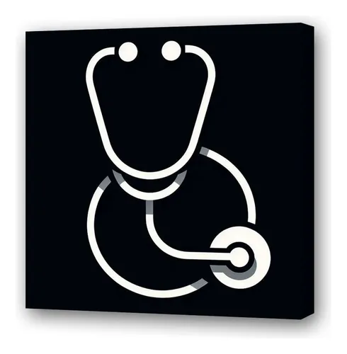 comprar Cuadro 45x45cm Estetoscopio Medicina Medico Salud M4