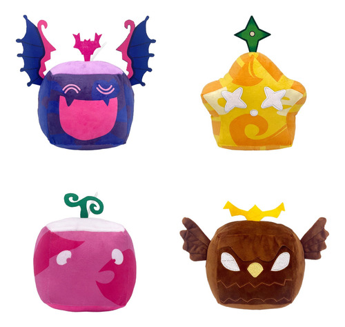 4 Devil Fruit Cute Peluche Juguetes, Regalos De Navidad