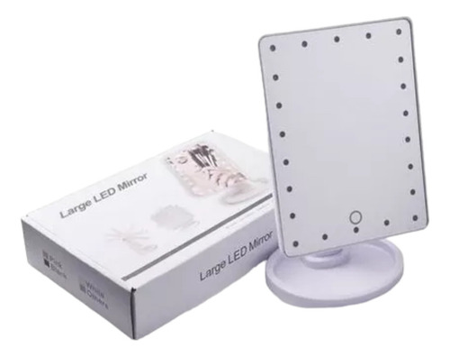 Espejo Con Luz Led Tactil Usb Portatil Giratorio