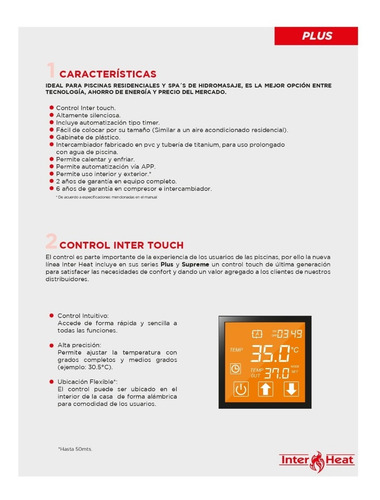 Imagen 4 de 5 de Bomba De Calor Interheat Para Alberca 26,000 Btu's, 220v, 1f
